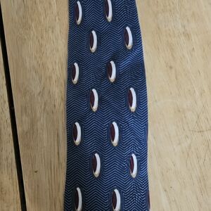 Bill Blass Blue and Red Geometric Men's Tie